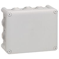 Коробка прямоугольная - 155x110x74 - Программа Plexo - IP 55 - IK 07 - серый - 10 кабельных вводов - 750 °C | код 092042 |  Legrand